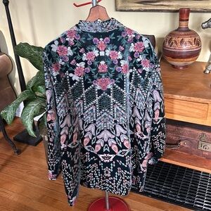 Johnny Was Floral Patchwork Blazer Jacket Size XL